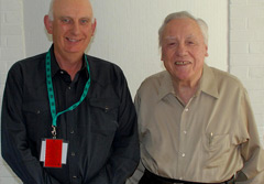 Laurie Grundy with Earl Scruggs